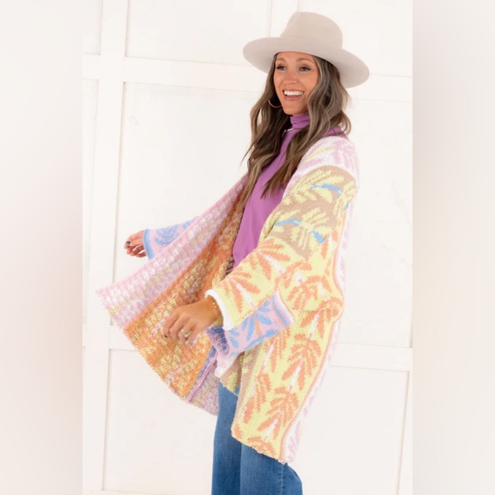NEW FREE PEOPLE Mallorca Oversized Long Sleeve Cardigan Size Large